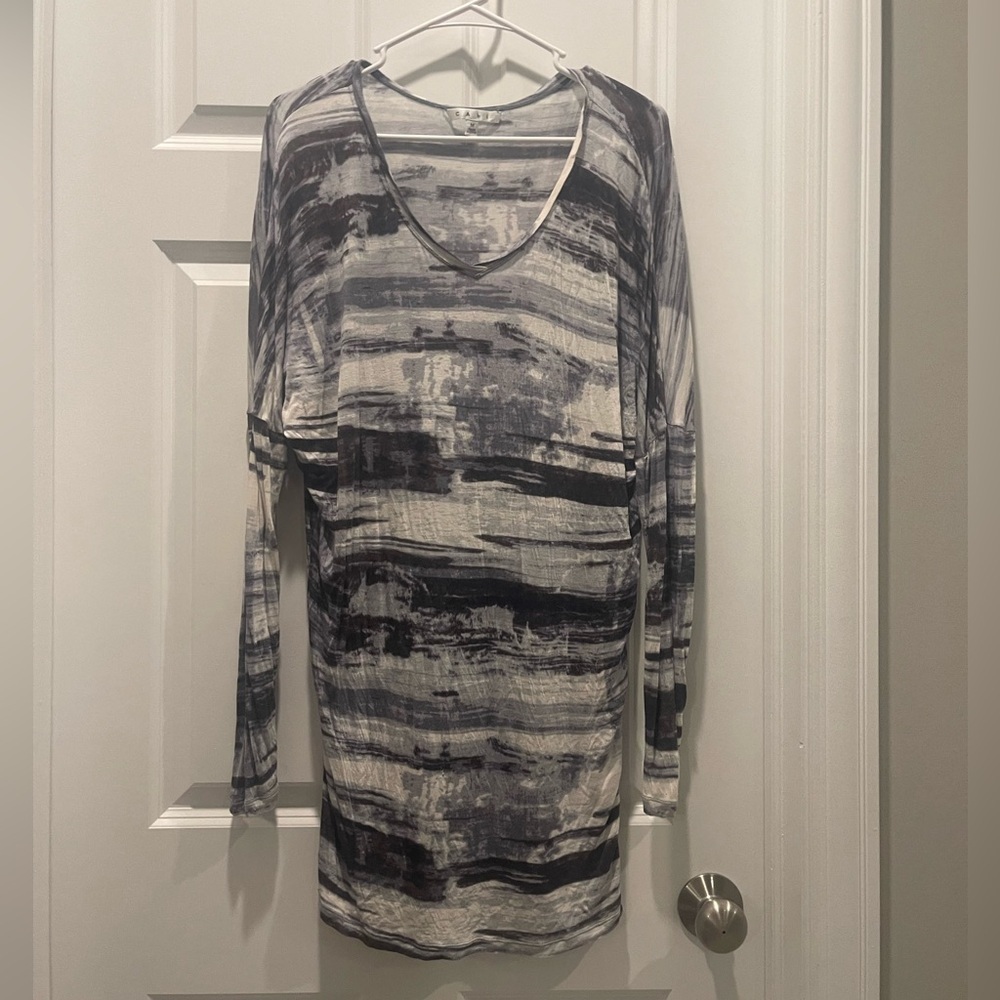Cabi Long sleeve Bodycon Mini 100% Rayon Dress Size M
